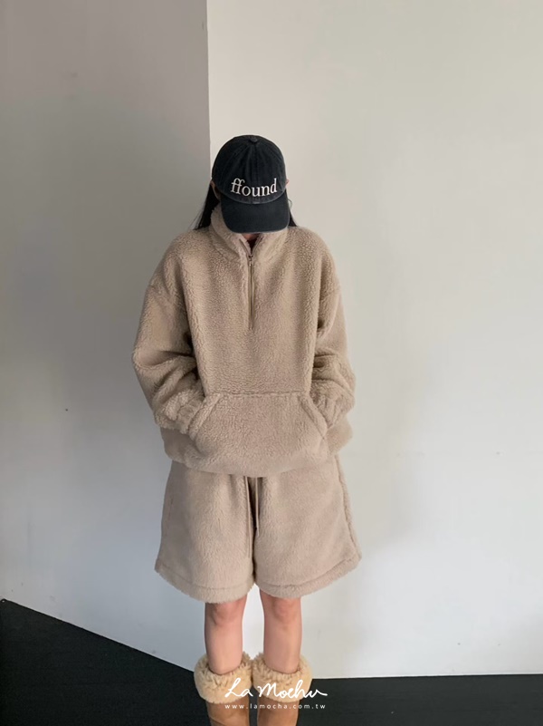 立領羔毛口袋保暖上衣